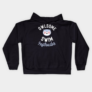 Owlsome Swim Instructor Pun - Funny Gift Idea Kids Hoodie